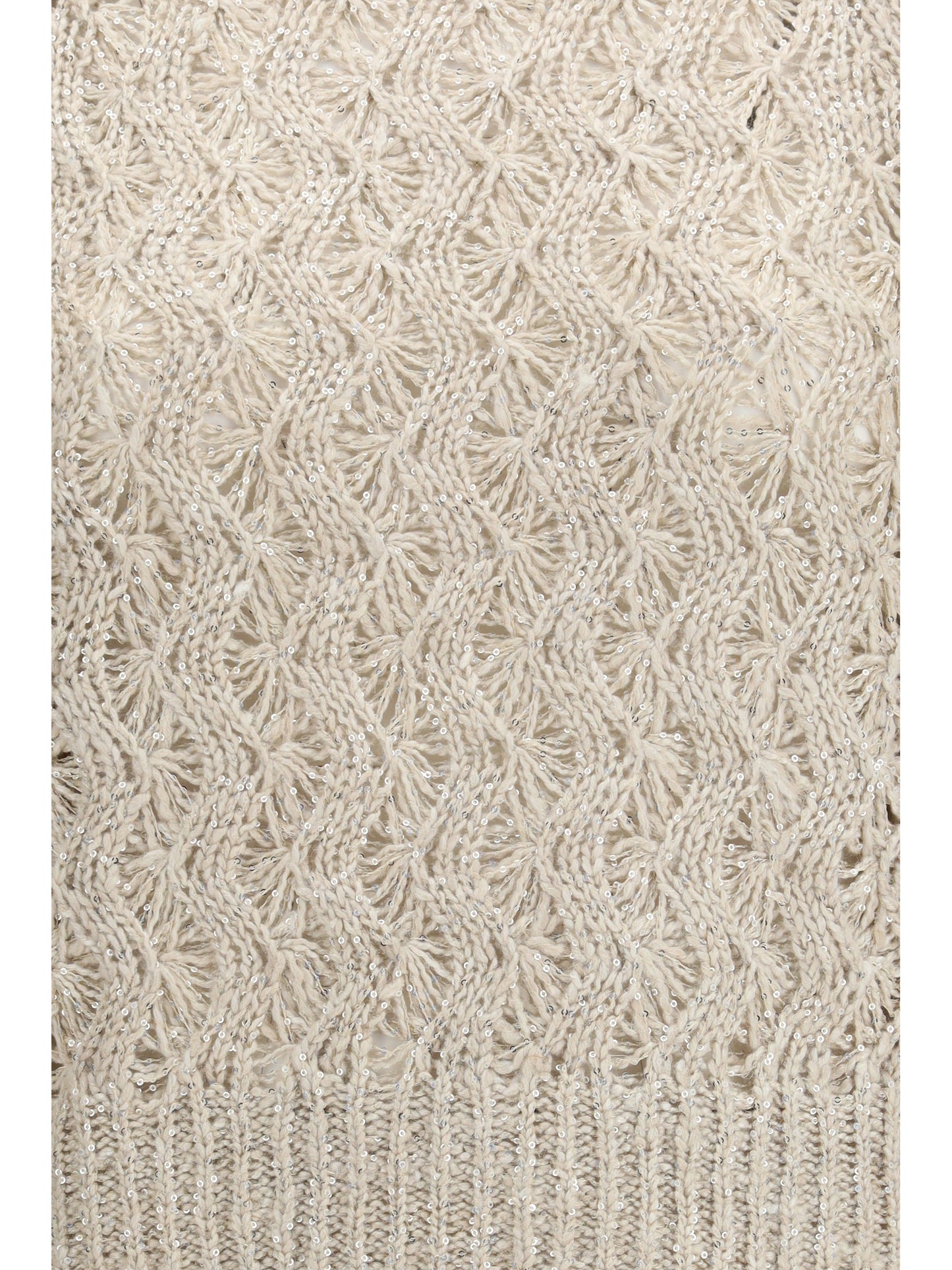 Sweater Open-Knit Silk Blend