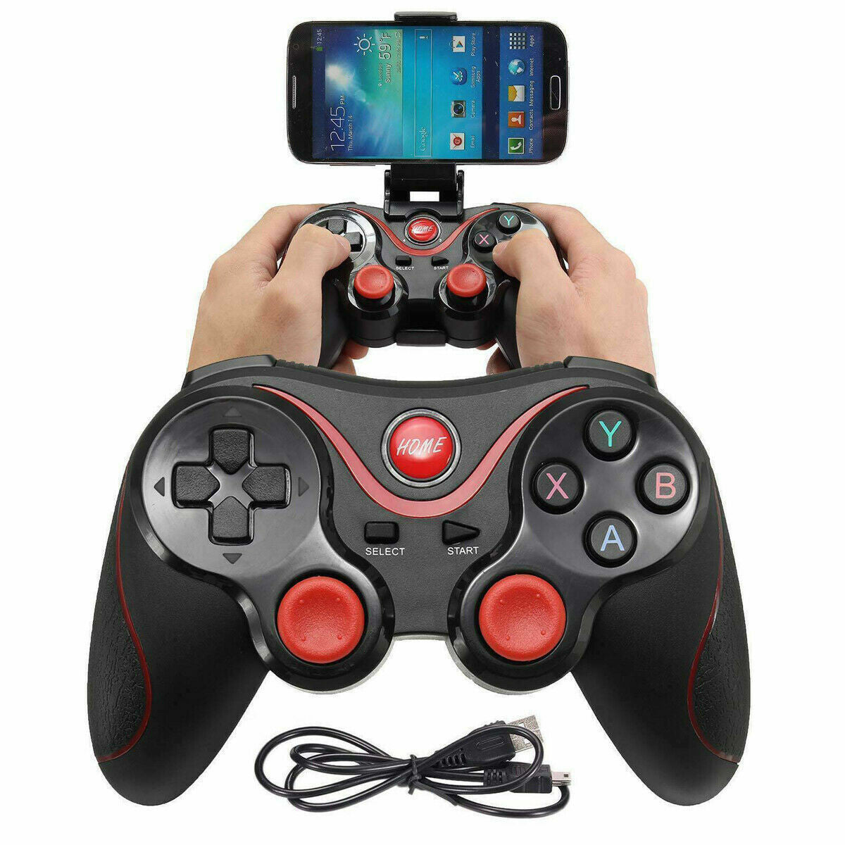 Prime Goods Wireless Bluetooth Mobile Controller Gamepad for IOS /Android Tablet Smart Phone - Black