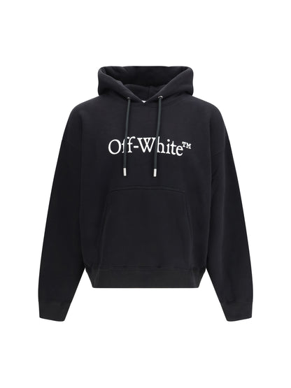 Hoodie Big Logo Bookkish Over Black/White