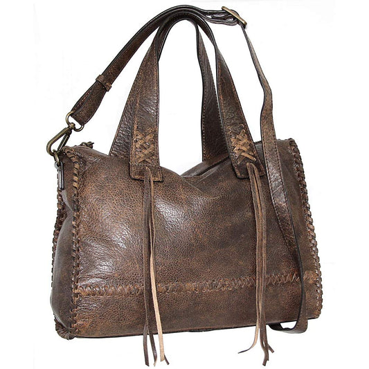 Payton Convertible Satchel in Brown
