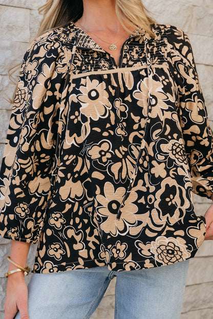 Threaded Pear Camilla Bracelet Sleeve Boho Blouse