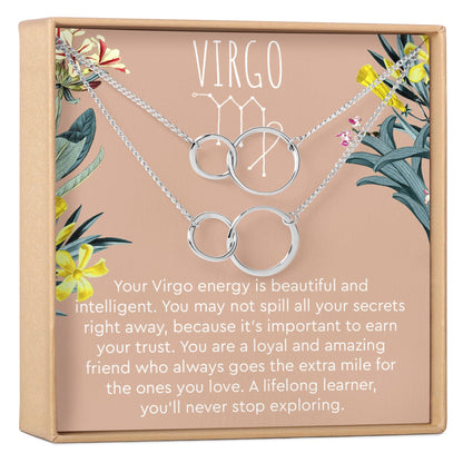 Virgo Zodiac Gift Necklace, Multiple Styles