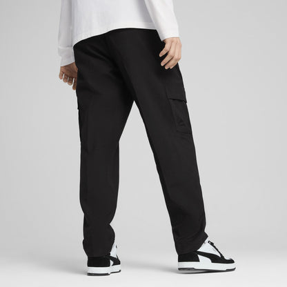 Puma Men's Essential No.1 Logo Woven Cargo Pants - Black/White