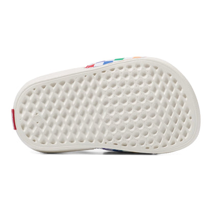 Vans Toddlers La Costa Slide-On V Sandal Checkerboard Rainbow Marshmallow