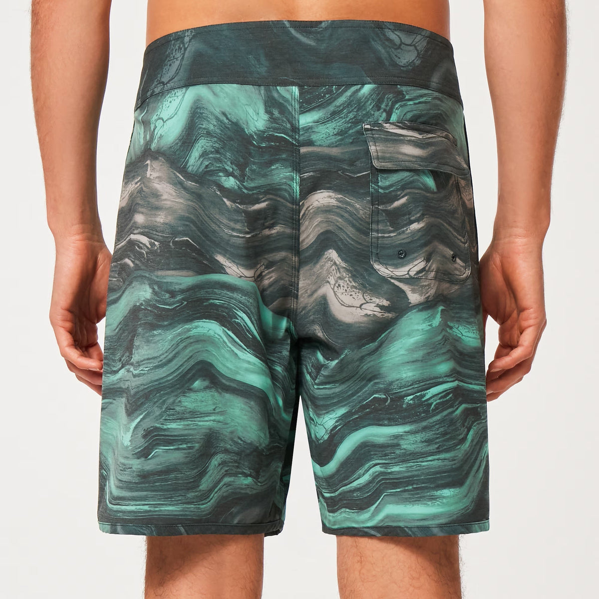 Oakley Men's Marble Swirl 19" Boardshort - Mint Green Magma