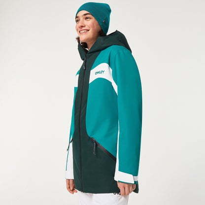 Oakley Women's TNP TBT RC Insulated Hooded Jacket - Green Lk/White/Hunter Gr