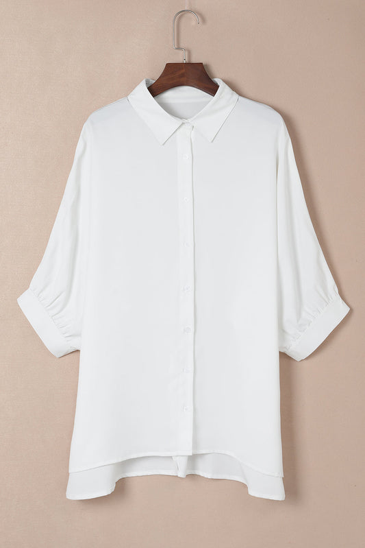 Threaded Pear Itzel Puff Sleeve Oversize Shirt