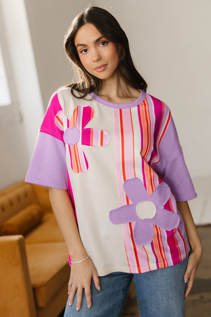 Threaded Pear Kallie Half Sleeve Loose Top