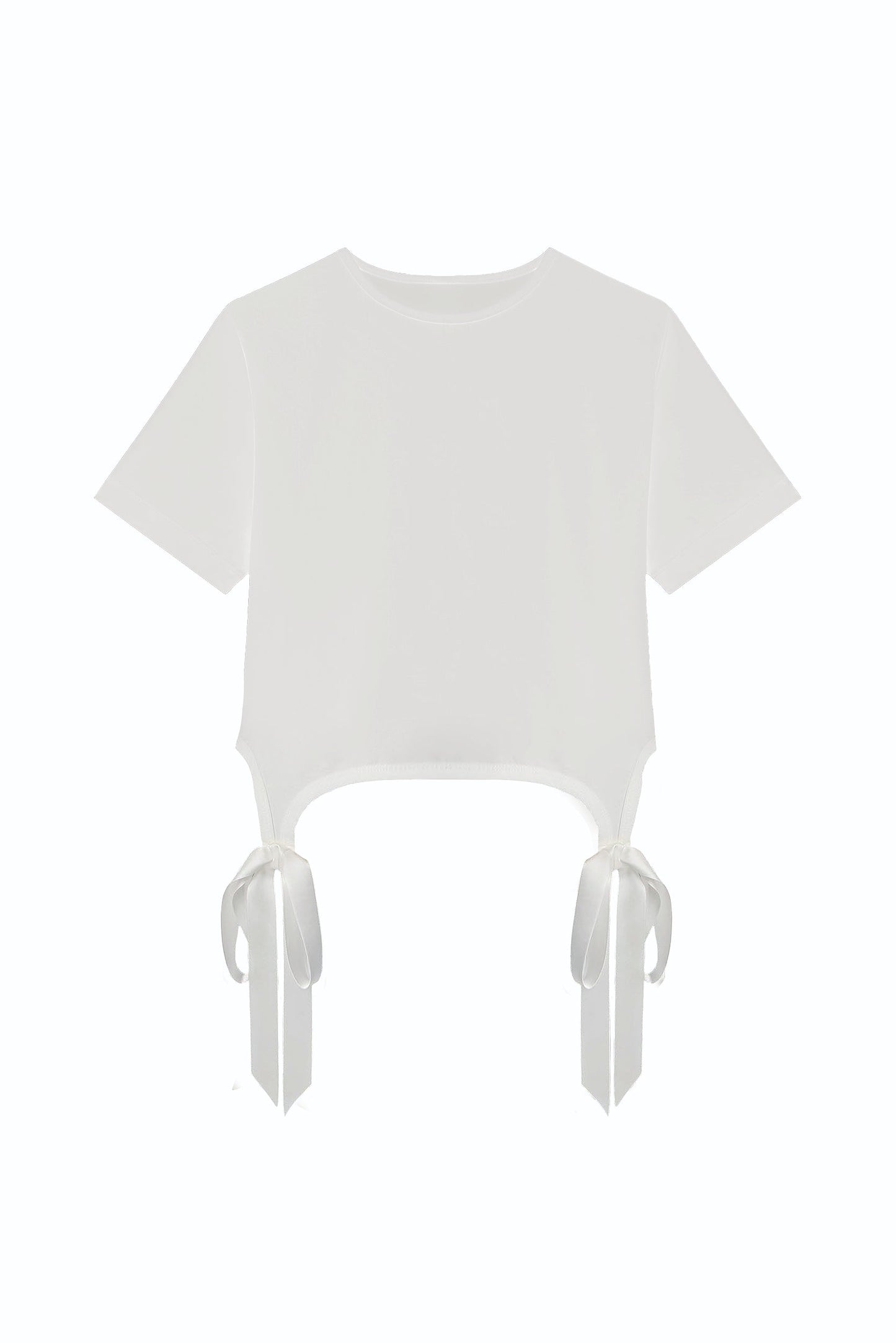 Diana Satin Bow Shirt - White