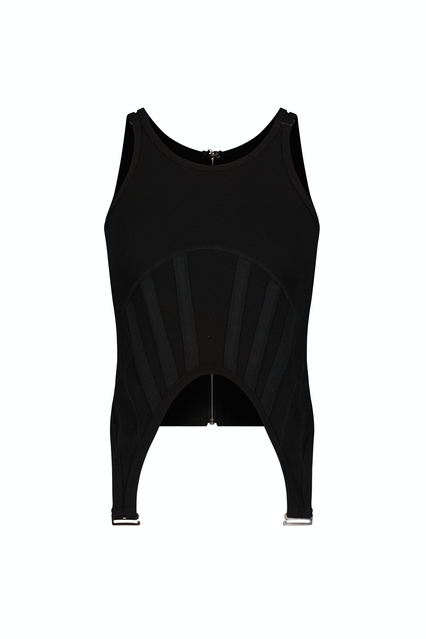 Kiara Garter Tank - Black