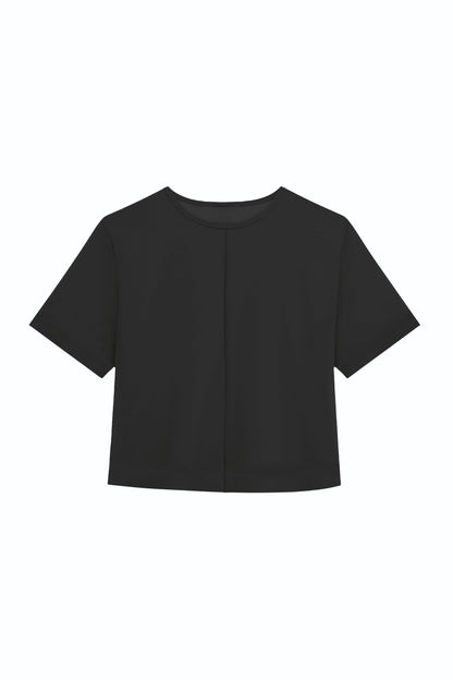 Naya Suede T-Shirt - Black