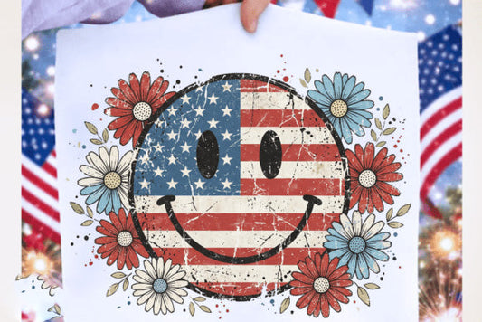 Flag Smiley Graphic Tee
