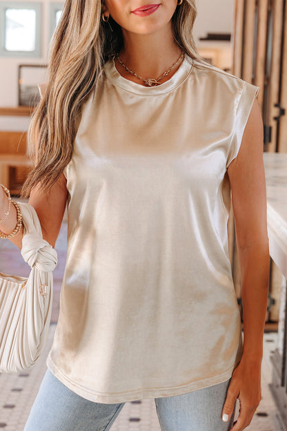 Threaded Pear Alicia Metallic Tank Top
