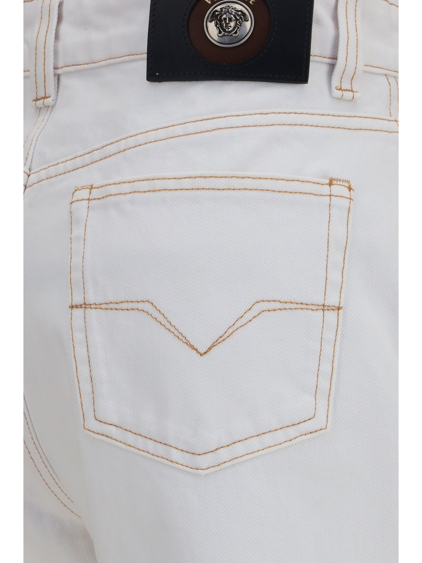 High-Waisted Jeans Optical White