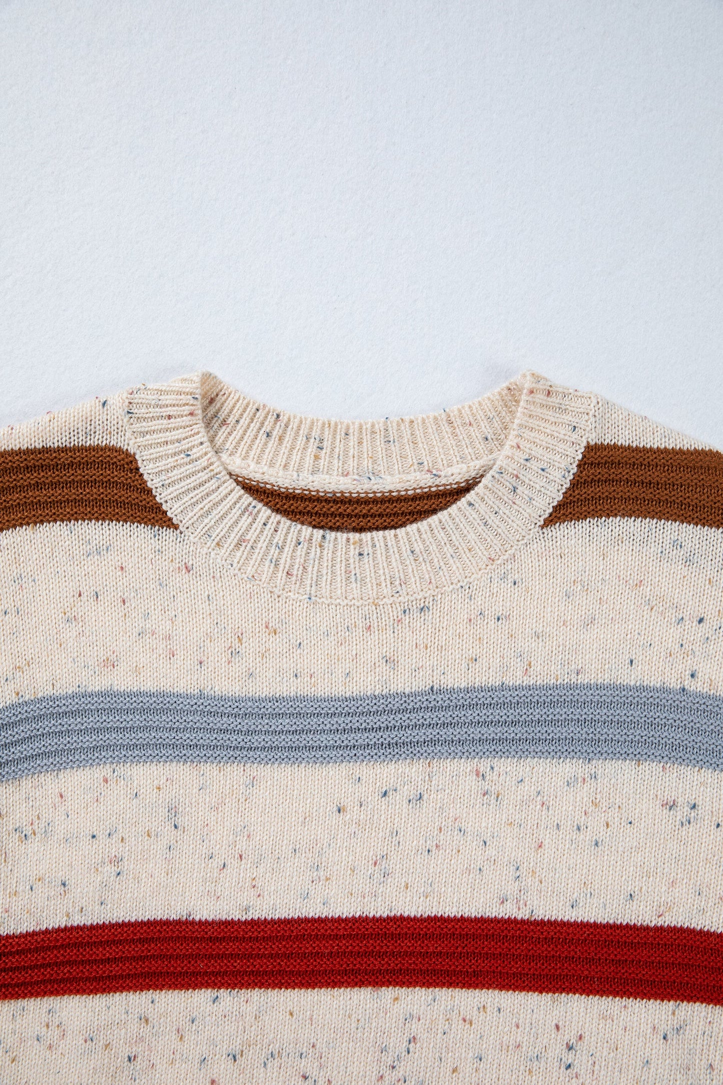 Threaded Pear Vivienne Shoulder Heathered Knit Sweater