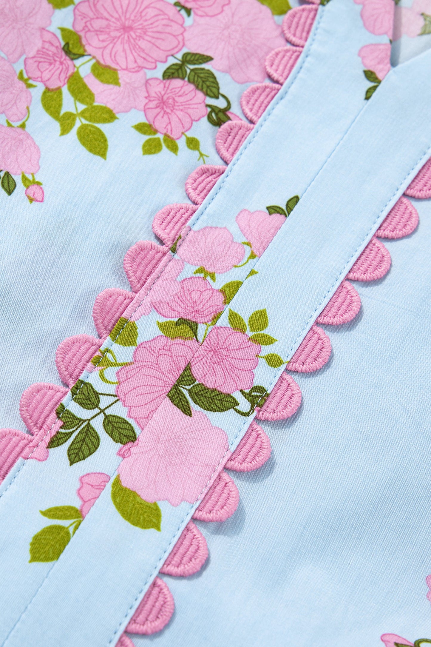 Threaded Pear Lucy Print Scalloped Trim Plus Dress