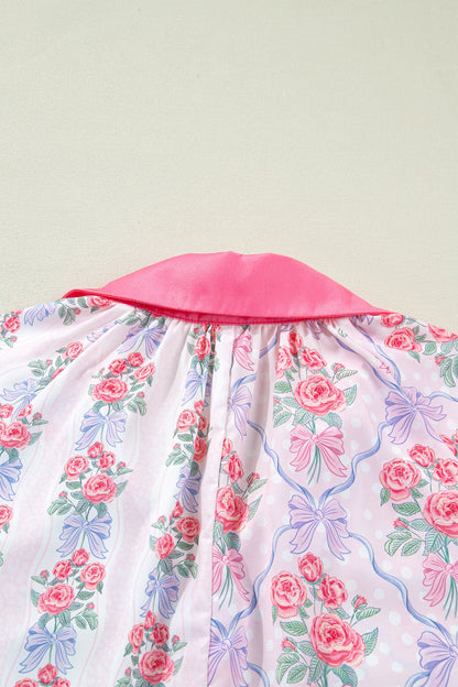 Threaded Pear Araceli Ruffled Half Sleeve Shirt