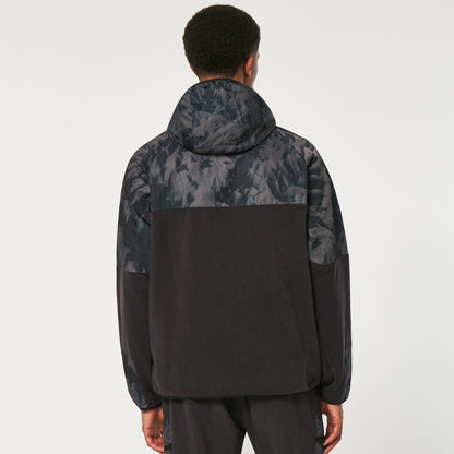 Oakley Men's Wanderlust FZ Hoodie - Black/Mountain TD Print