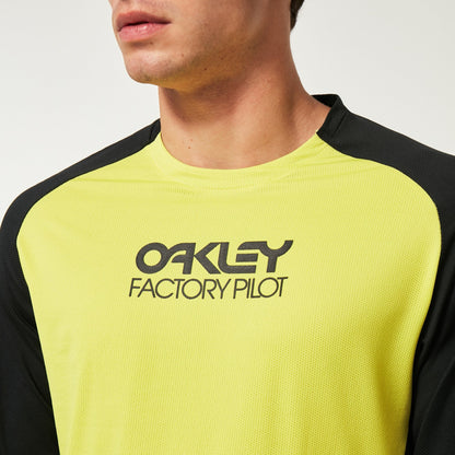 Oakley Men's Factory Pilot MTB LS Jersey II - Black/Sulphur
