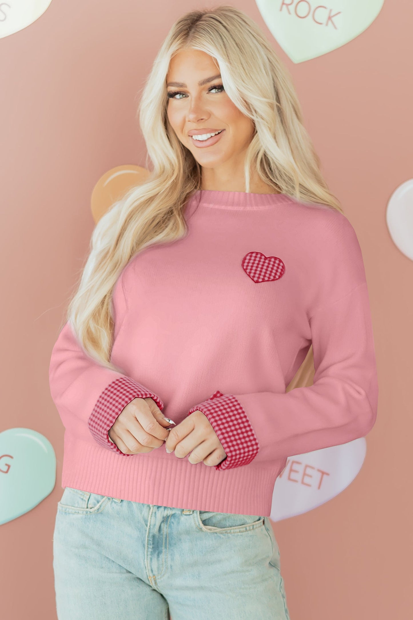 Threaded Pear Goldie Cuffed Drop Shoulder Sweater