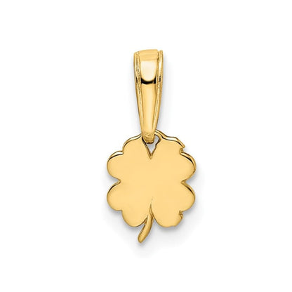 Four Leaf Clover Daily Wear Gold Pendant 14K Yellow Gold