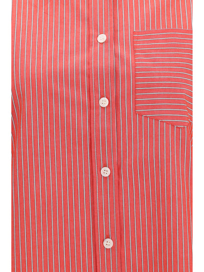 Striped Cotton Shirt High Risk Red