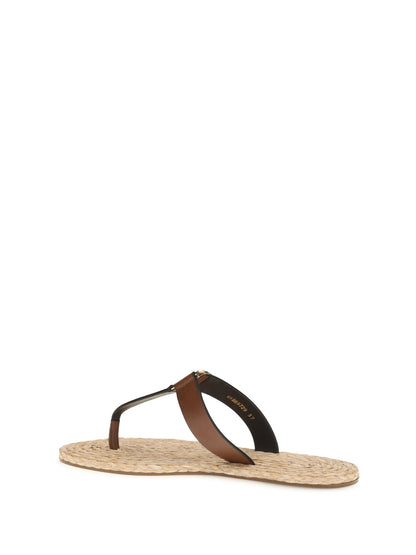 Leather Sandals Babylone Burnt Brown