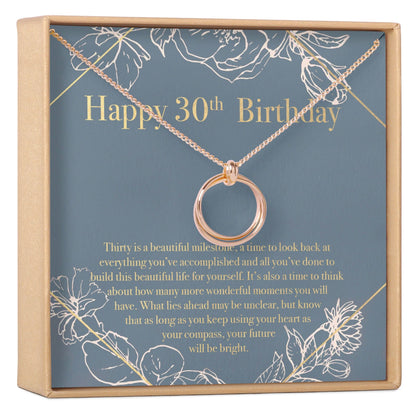 30th Birthday Necklace, Multiple Styles