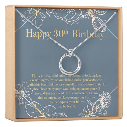30th Birthday Necklace, Multiple Styles
