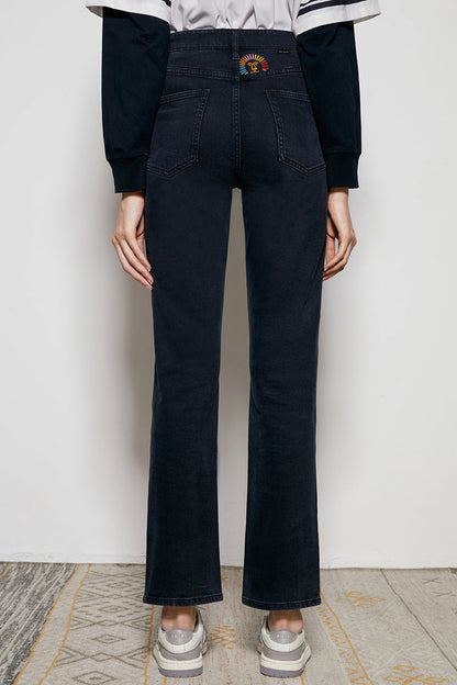 Activity Grrrl High Rise Kick Crop Jeans HJ017