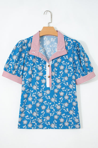 Threaded Pear Francesca Short Sleeve Blouse