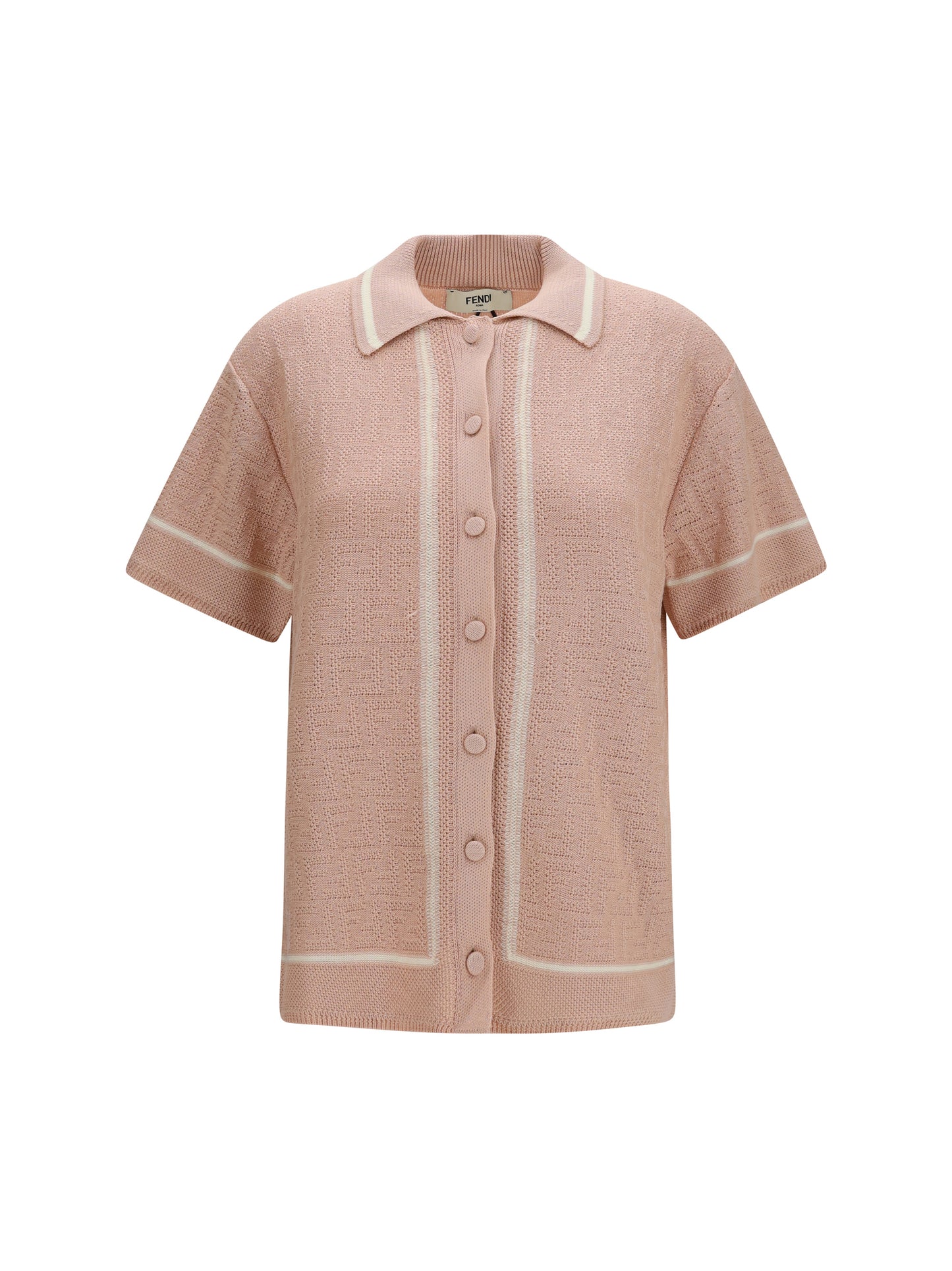 Crochet Shirt FF All-Over Pink