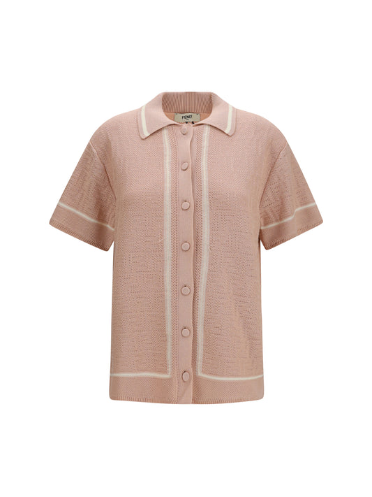 Crochet Shirt FF All-Over Pink
