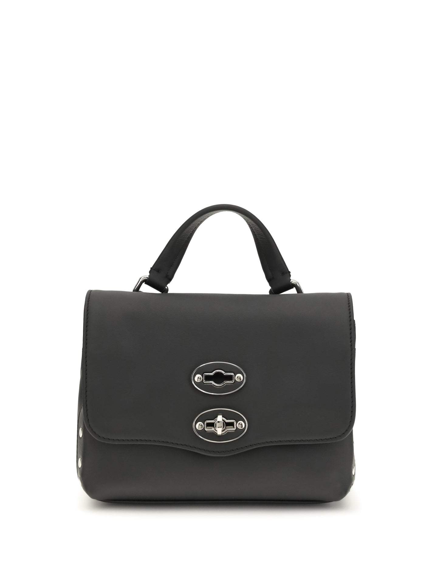Handbag Saeta Baby Postina Black Leather