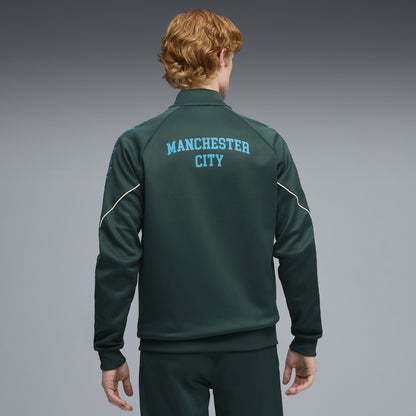 Puma Men's Manchester City King Anthem Jacket - Green Terrain/Tropical Blue