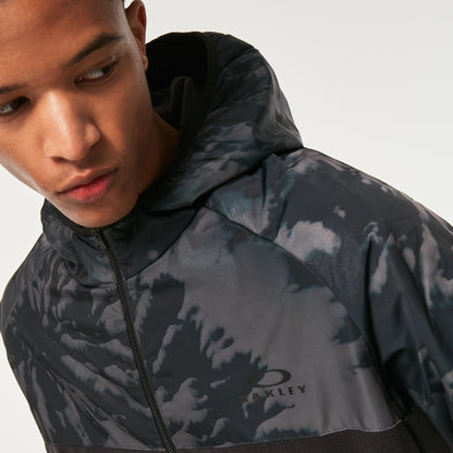 Oakley Men's Wanderlust FZ Hoodie - Black/Mountain TD Print