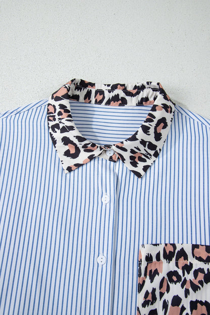 Threaded Pear Aleia Chest Cuffed Sleeve Shirt