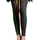Black Multicolor Dot Print
