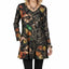 Black Multicolor Floral Print