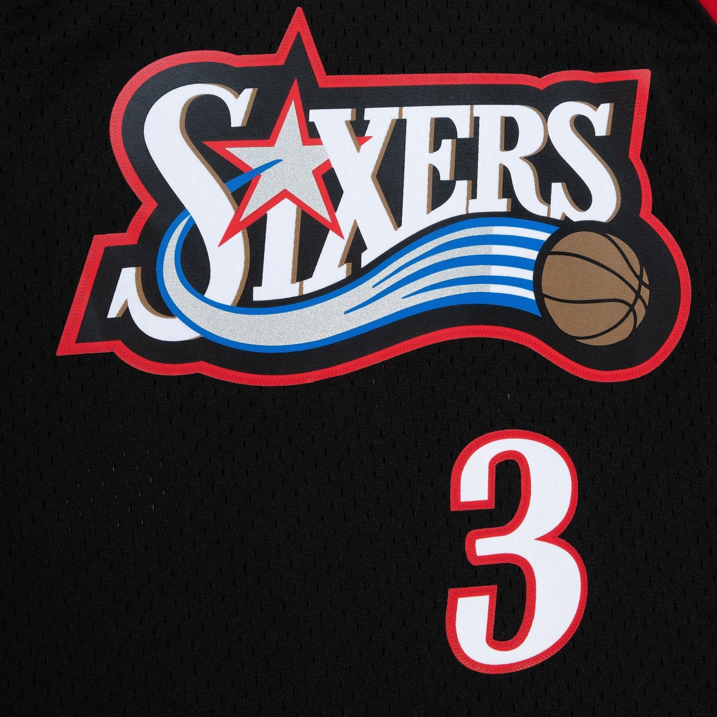 Men's Mitchell & Ness Alt Spain Jersey 76Ers 2006 Allen Iverson