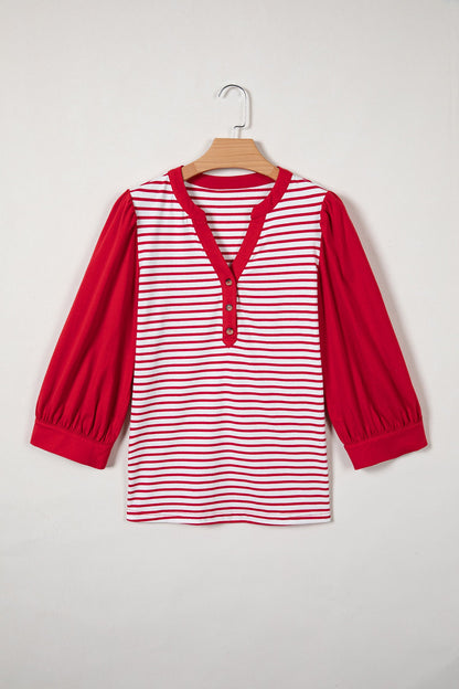 Threaded Pear Wrenley 4 Sleeve Patchwork Top