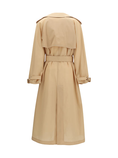Double-Breasted Trench Coat Toasted Almond