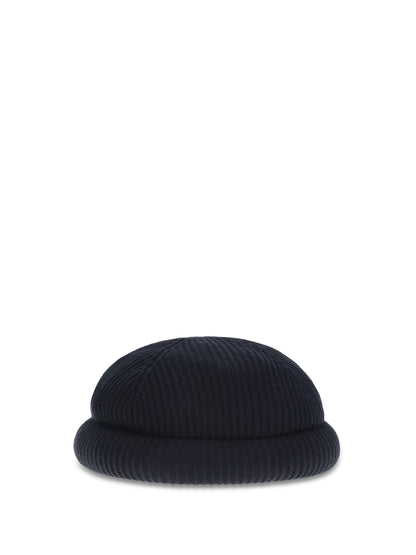 Wool Beanie Hat Navy Blue