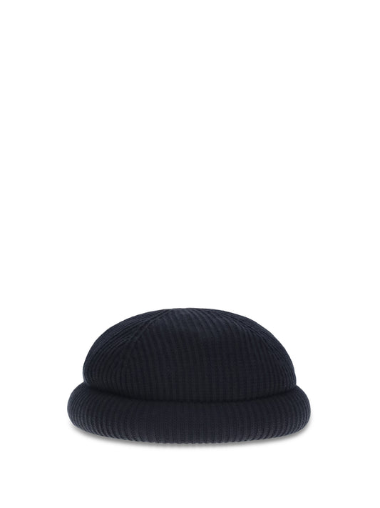 Wool Beanie Hat Navy Blue