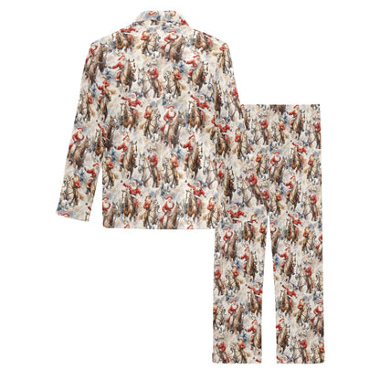 Western Cowboy Santa Christmas Men's Pajamas