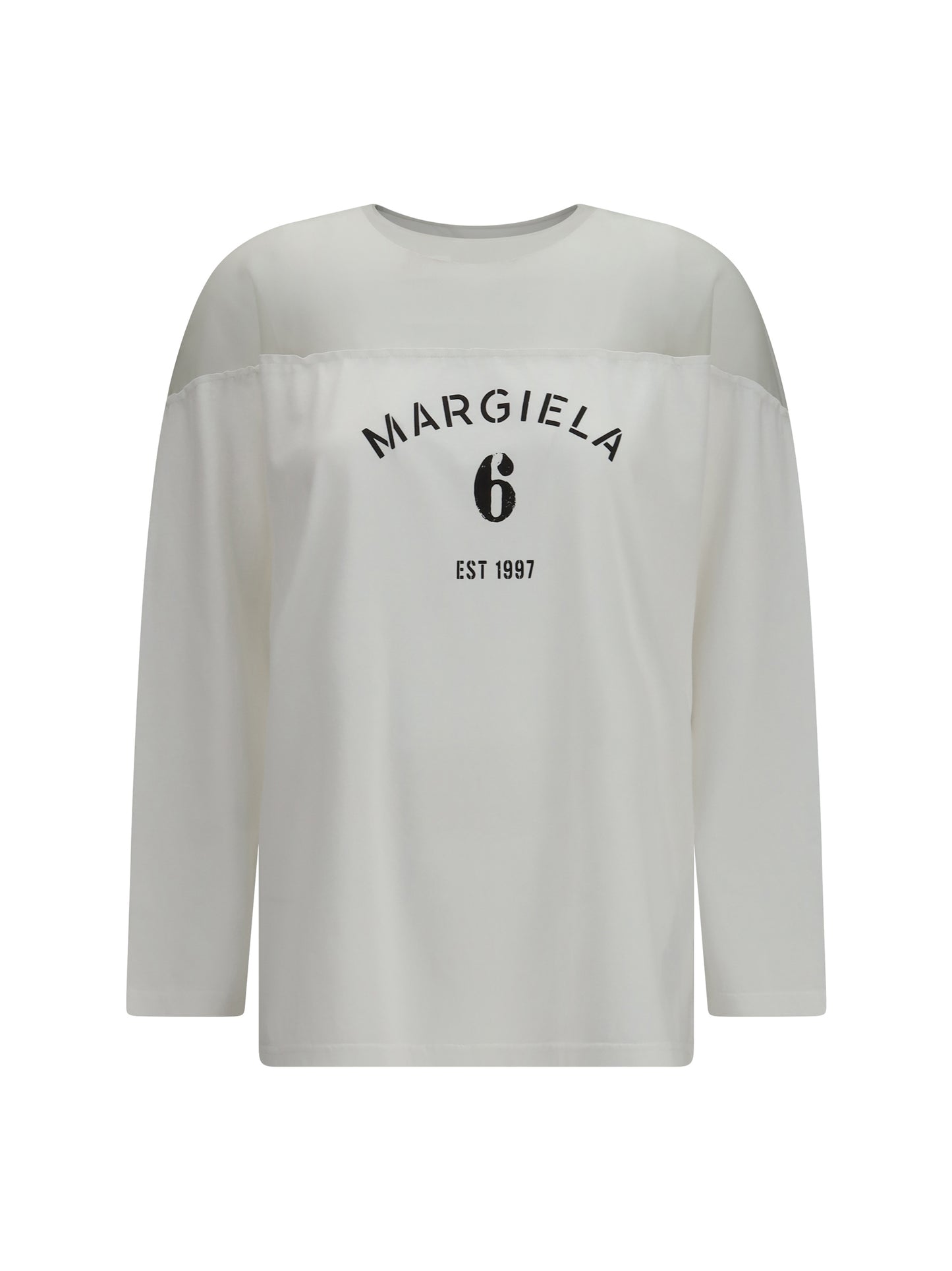 Long-Sleeve Printed T-Shirt Off White