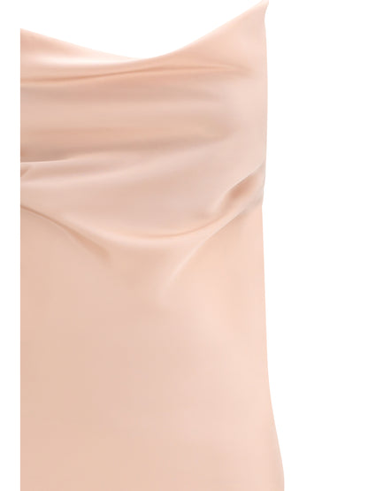 Dress Farro Satin Mahogany Pink