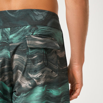 Oakley Men's Marble Swirl 19" Boardshort - Mint Green Magma