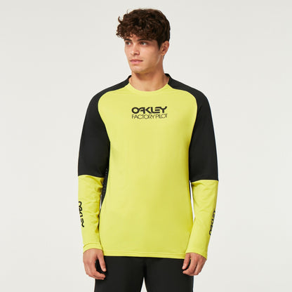 Oakley Men's Factory Pilot MTB LS Jersey II - Black/Sulphur