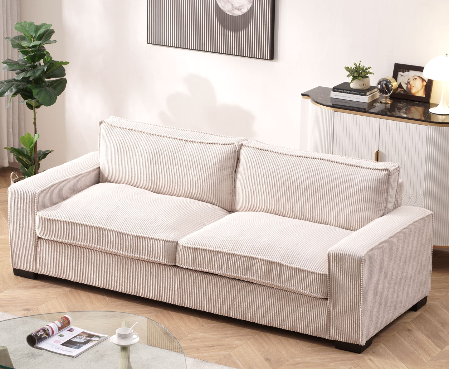 Luxe - Sofa With Sleek Design, Spacious and Comfortable 3 Seater Couch